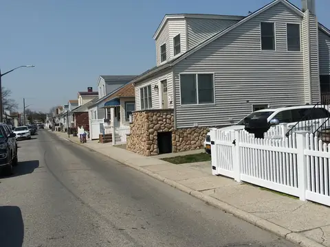 Houses along a street in Gerritsen Beach, Brooklyn